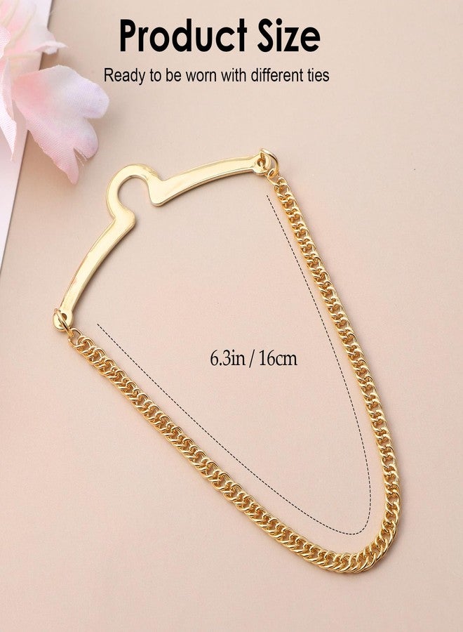 Thrymme 3 Pcs Tie Chain for Men, Elegant Tie Clips for Mens Neckties Tacks Accessories for Suits, Neckties, Vests, and Trousers, Perfect for Business & Wedding Wear - Image 2