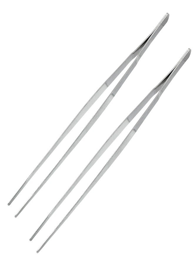 Dijedev 2Pcs 12 Inch Kitchen Tweezers Tongs, Cooking Tweezers, Chef Tweezers professional, Long Handle Food Tweezers, Stainless Steel Tweezers for Culinary, Bar, BBQ, Plating - Image 5