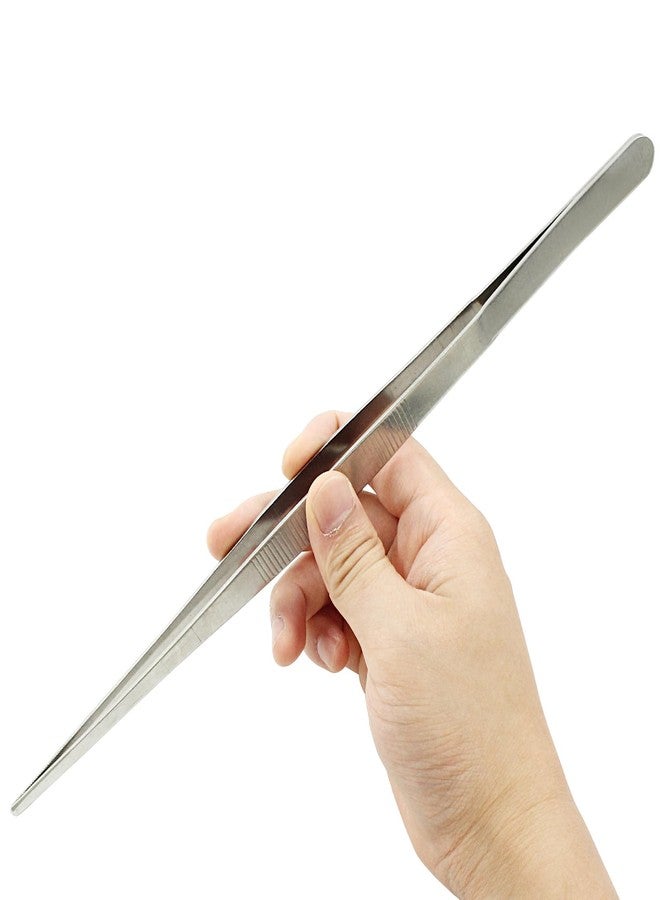Dijedev 2Pcs 12 Inch Kitchen Tweezers Tongs, Cooking Tweezers, Chef Tweezers professional, Long Handle Food Tweezers, Stainless Steel Tweezers for Culinary, Bar, BBQ, Plating - Image 4