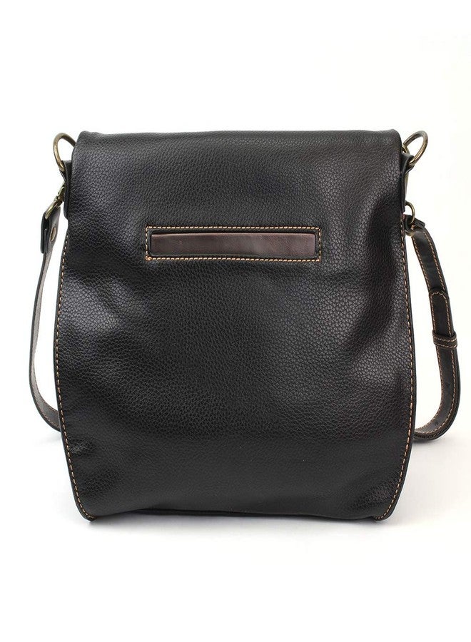 Chala Charming Crossbody Bag Shoulder Handbag With Flap Top and Zipper- Black (HummingBird) - Image 4