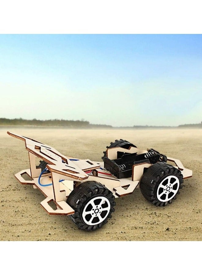 GGEROU Wooden Remote Car,science kit Wireless Remote Control Racing Car Kit,Science Experiment Kit,DIY Model Cars Kit Educational Building Toys - Image 4