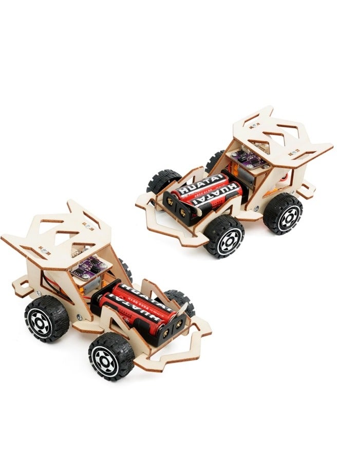 GGEROU Wooden Remote Car,science kit Wireless Remote Control Racing Car Kit,Science Experiment Kit,DIY Model Cars Kit Educational Building Toys - Image 5