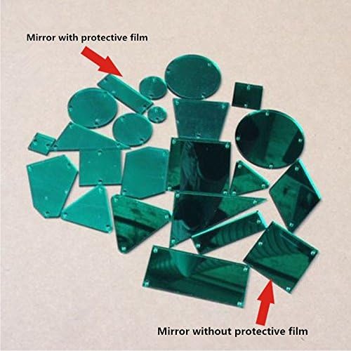 MEYA Sew On Acrylic Green Mirror Flat Back Diamante Rhinestone Crystal Mirror Beads with Hole for DIY Wedding Dress Clothing Bags Shoes Decoration - Image 2
