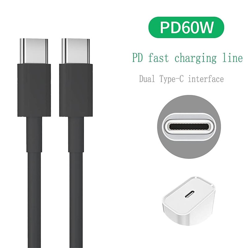 كابل شحن USB-C إلى USB-C من أدهايبر، مادة PVC، 3 أمبير، كابل شحن احترافي للحاسوب و��ابل مزامنة بيانات متوافق مع سلسلة Thinkpad وسلسلة Thinkbook وسلسلة ideapad وسلسلة Yoga وسلسلة Lenovo (1 متر) - Image 4