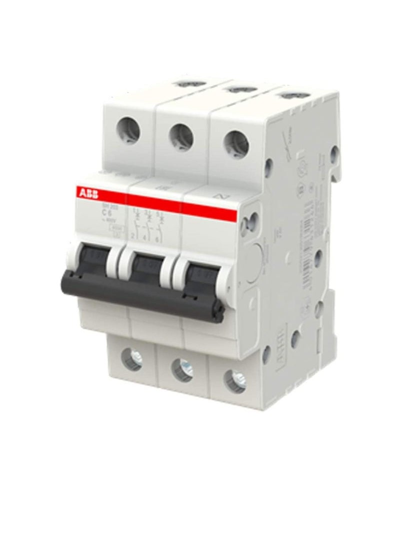 ABB Three pole Miniature Circuit Breaker 16A TP MCB 6KA TYPE C SH203-C16 2CDS213001R0164 - Image 1