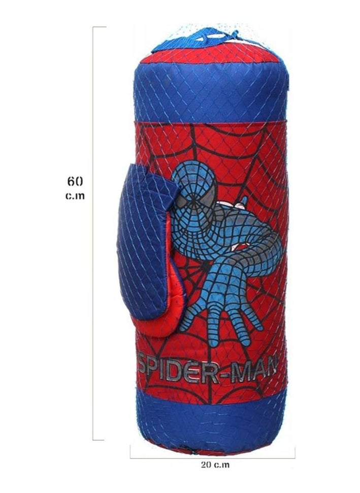 SPIDERMAN Kids Boxing Punching Bag Set with Gloves – 50x18CM Kickboxing Training Toy for Boys & Girls – Safe & Fun Energy Buster 🥊🎉  - Image 2