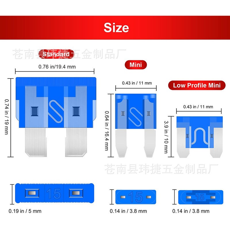 306Pcs Car Fuse Blade Small And Medium Mini Zinc Chip Insert Fuse Test Pen Suit - Image 4
