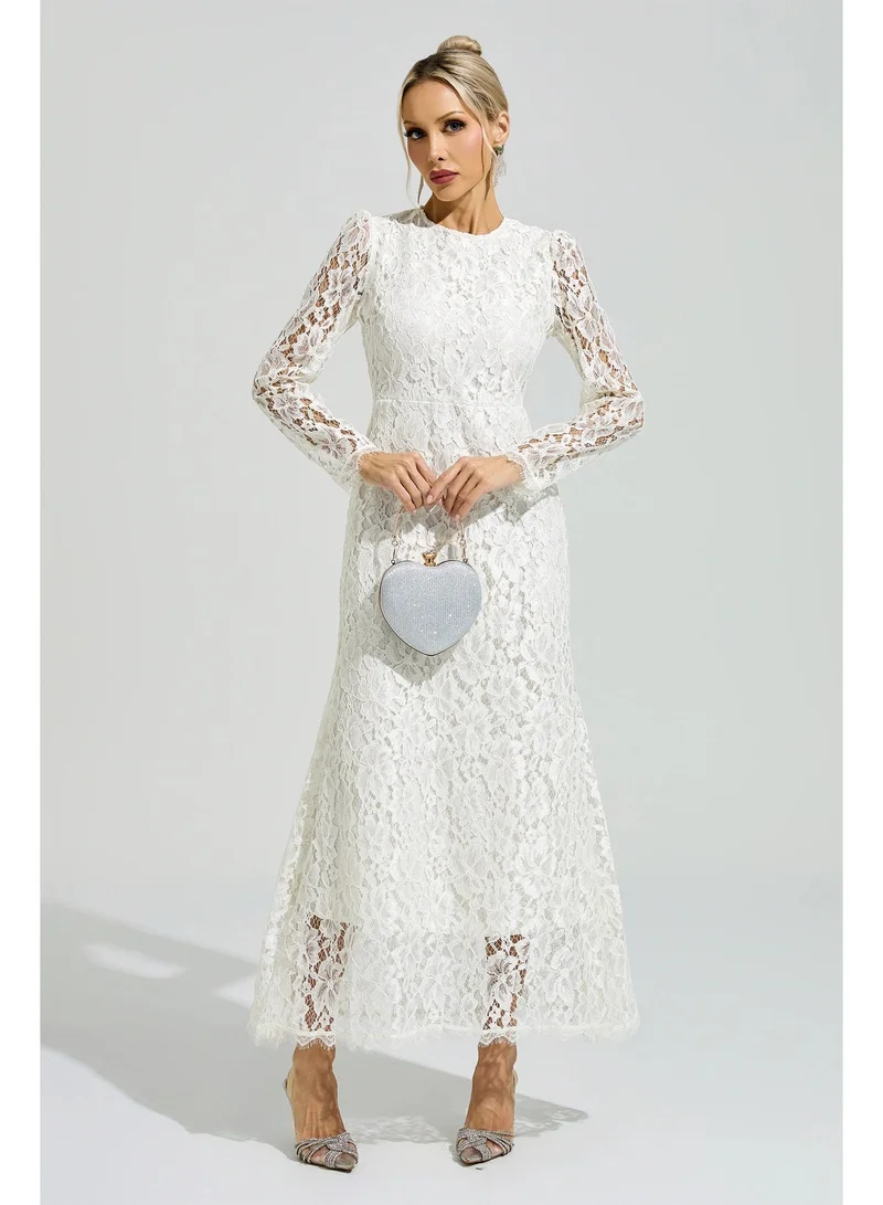 Catchall Warhol Long Sleeve Lace Maxi Dress