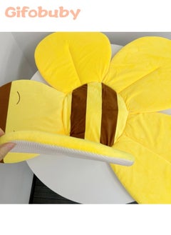 Gifobuby Yellow Bee Baby Bath MatNewborn Bath MatBaby Bath Support MatBaby Bath Flower Bath MatBaby Bathroom Bathtub MatPillow  - Image 4