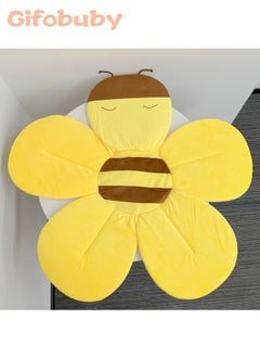 Gifobuby Yellow Bee Baby Bath MatNewborn Bath MatBaby Bath Support MatBaby Bath Flower Bath MatBaby Bathroom Bathtub MatPillow  - Image 2