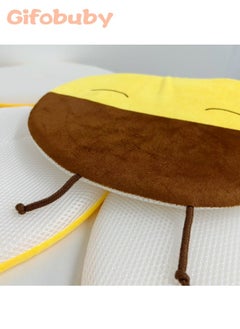 Gifobuby Yellow Bee Baby Bath MatNewborn Bath MatBaby Bath Support MatBaby Bath Flower Bath MatBaby Bathroom Bathtub MatPillow  - Image 5