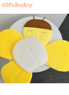 Gifobuby Yellow Bee Baby Bath MatNewborn Bath MatBaby Bath Support MatBaby Bath Flower Bath MatBaby Bathroom Bathtub MatPillow  - Image 3
