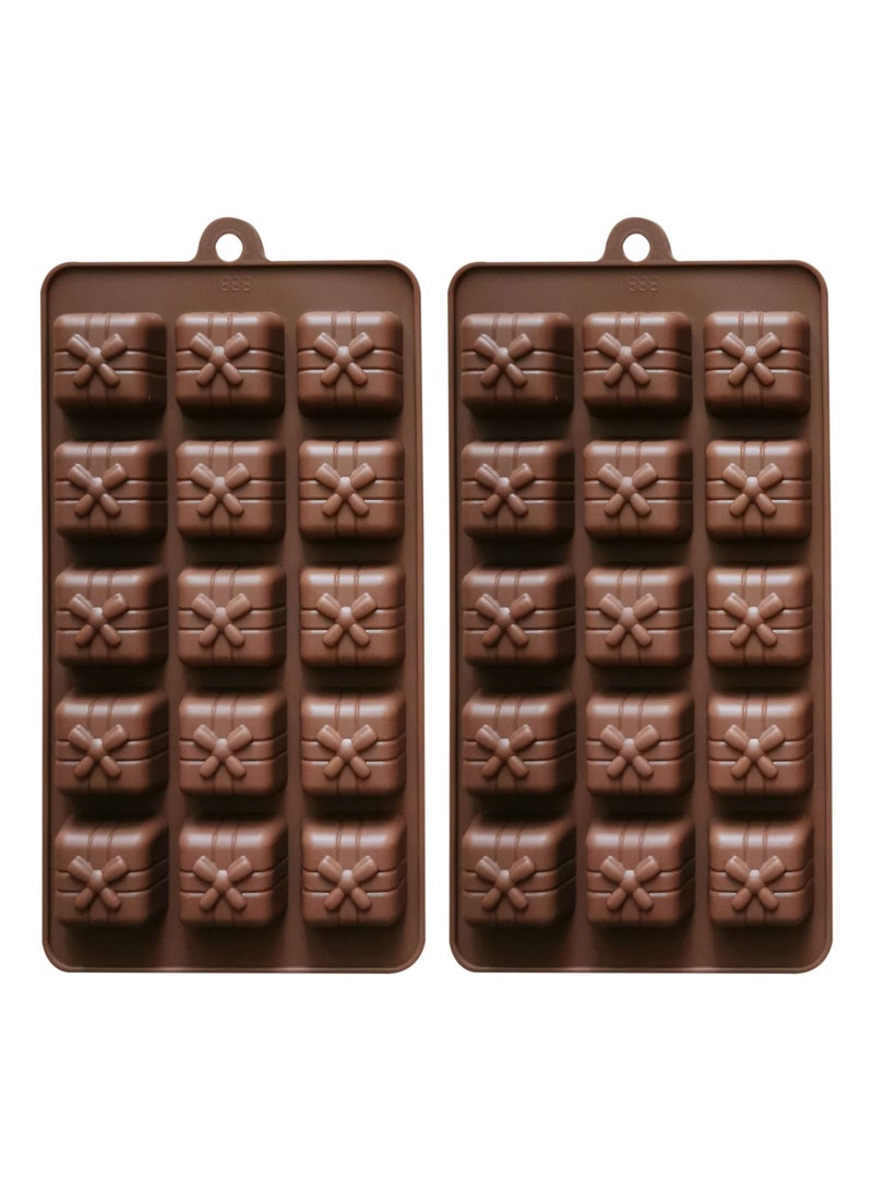 3D Silicone Chocolate Mold Candy Cookie Baking Fondant Mold Cake Decoration Tool ( 2 Pcs)  - Image 1