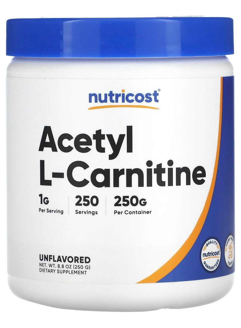 Nutricost Acetyl L-Carnitine, Unflavored, 8.8 oz (250 g)