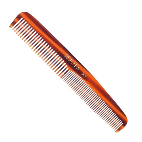 ROOTS Classic Comb | Dual Teeth For Styling & Detangling | Rounded Teeth prevent Hair & Scalp damage | For Women with Straight, Long, Wavy Hair | Wet & Dry use | Length - 6 Inch | Model No - 30A - Image 1