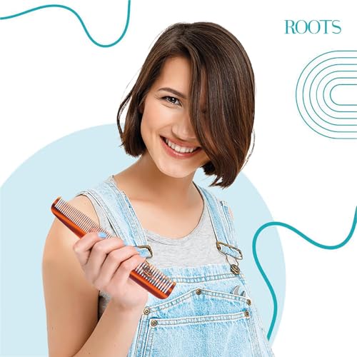 ROOTS Classic Comb | Dual Teeth For Styling & Detangling | Rounded Teeth prevent Hair & Scalp damage | For Women with Straight, Long, Wavy Hair | Wet & Dry use | Length - 6 Inch | Model No - 30A - Image 3