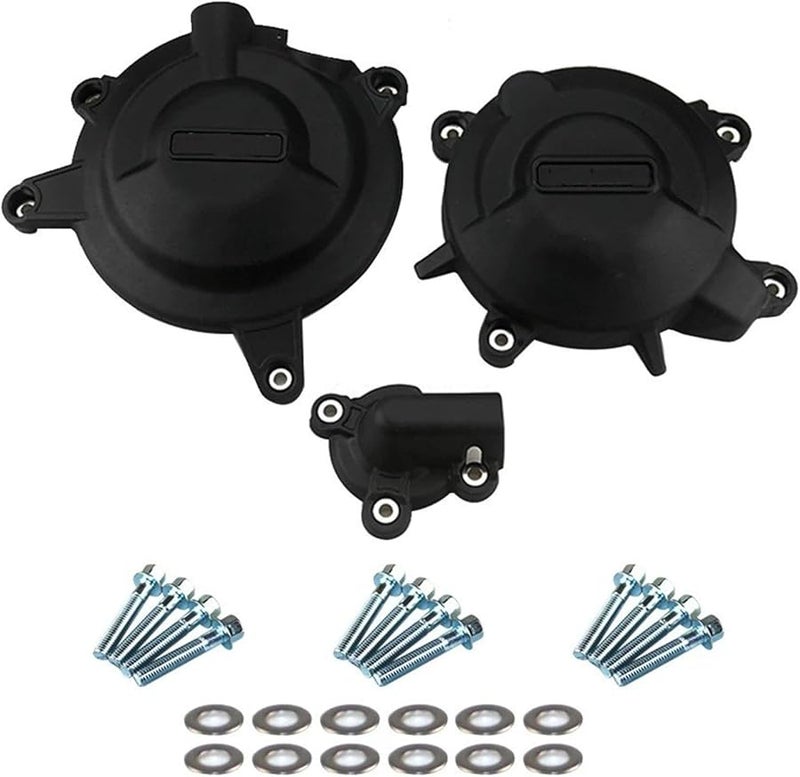 Black Engine Cover Protection Case for Kawasaki Ninja 400 Z400 2018 2024 - Image 4