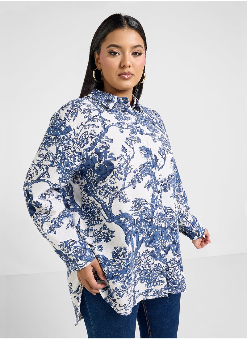 Ella Plus - Printed Top - Image 1