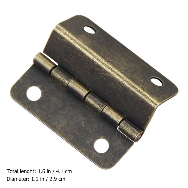 Antique Blue Iron Plating Cabinet Hinges Right Angle Fold For Kitchen Furniture - Image 3