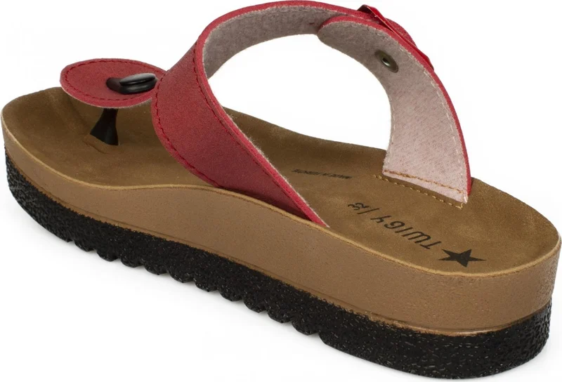 تويجي Ss1060F Tw Aris Red Flip Flops Children's Slippers