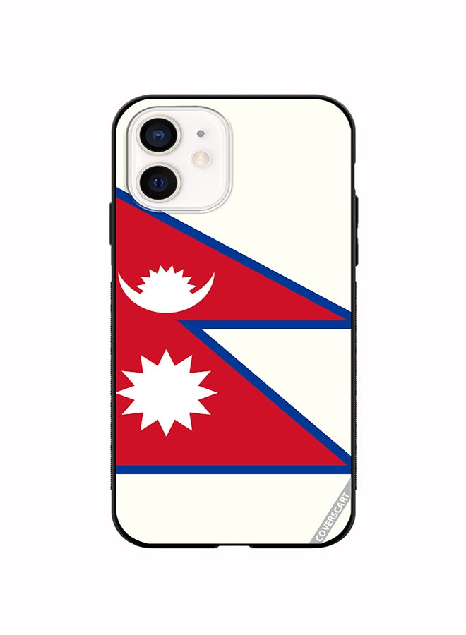 Protective Case Cover For Apple iPhone 12 Mini Nepal Flag Design Multicolour