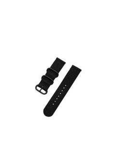 Generic Nylon Strap 20MM Blue Fits With Amazfit GTS 4 Mini - Bip 3 - GTS 2 Mini- Amazfit GTS 2-Amazfit GTS 4 Band Wrist Strap Black  - Image 4