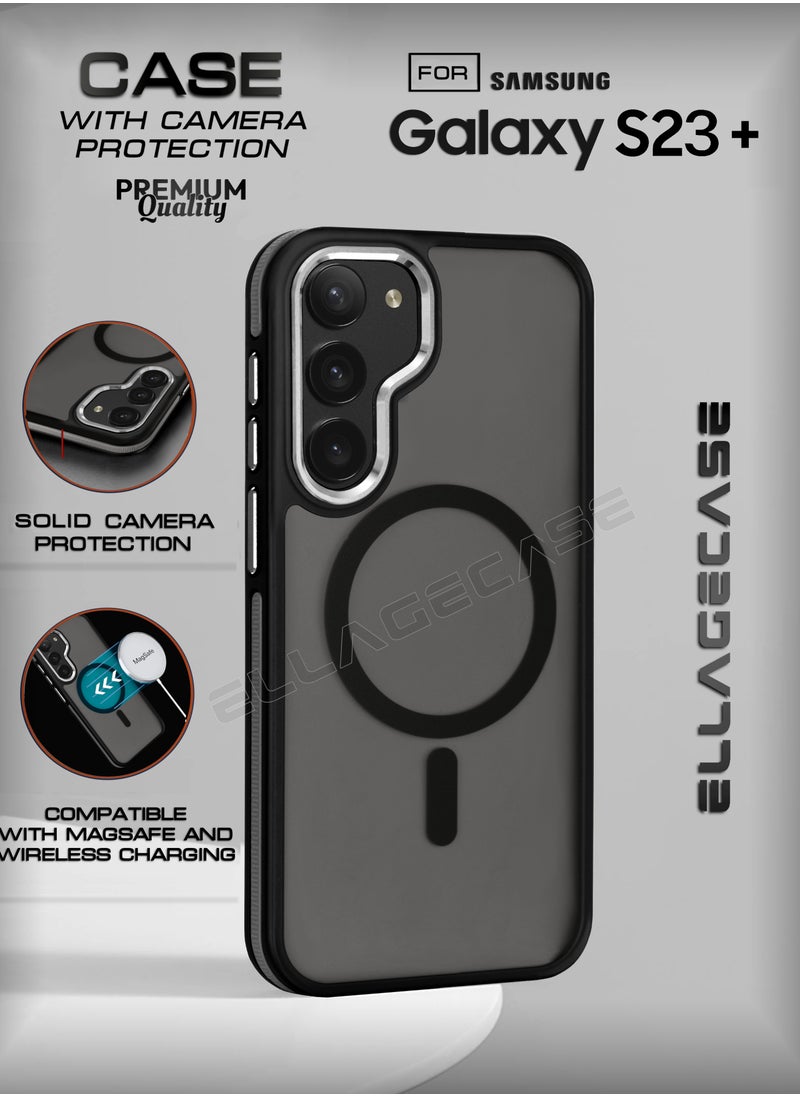 ELLAGECASE - Stylish Case for Samsung Galaxy S23 Plus, Solid Camera Protection, Shockproof, Enhanced Protection, Compatible with Magsafe and Wireless Charging - Image 1