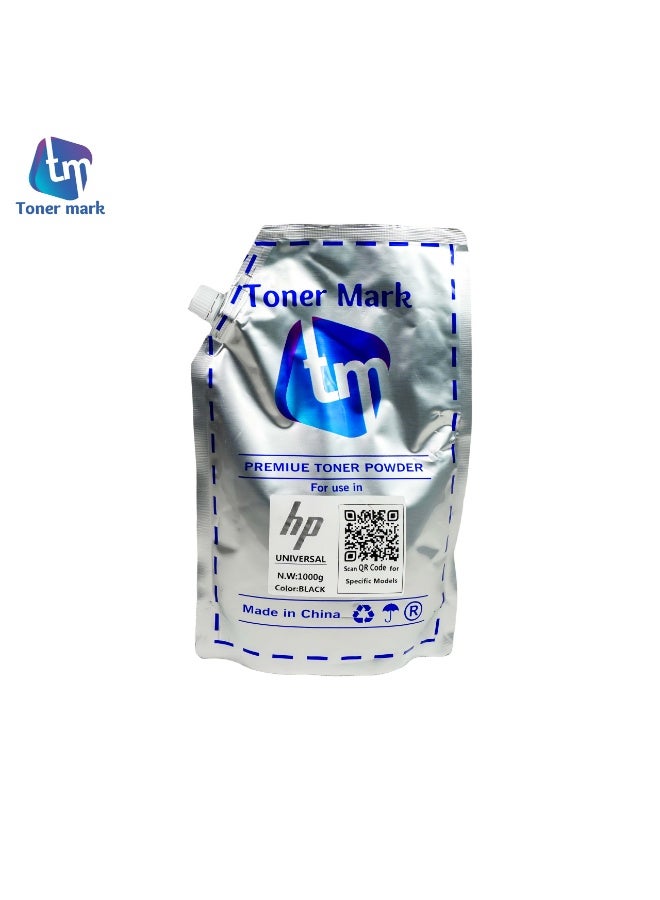 كيس حبر تونر مارك 1000g HP – أسود للطابعات الليزر HP، حبر متوافق عالي الجودة، طباعة احترافية ونصوص واضحة، أداء ثابت وطباعة يومية بدون توقف"