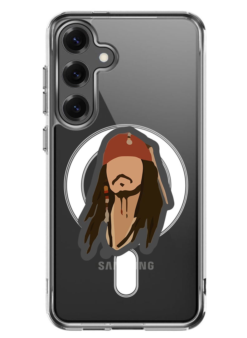 Theodor Magnetic Case for Samsung Galaxy S25 Plus 6.7-inch Compatible with MagSafe Wireless Charging, Shockproof Phone Bumper Cover Pirate - Image 1