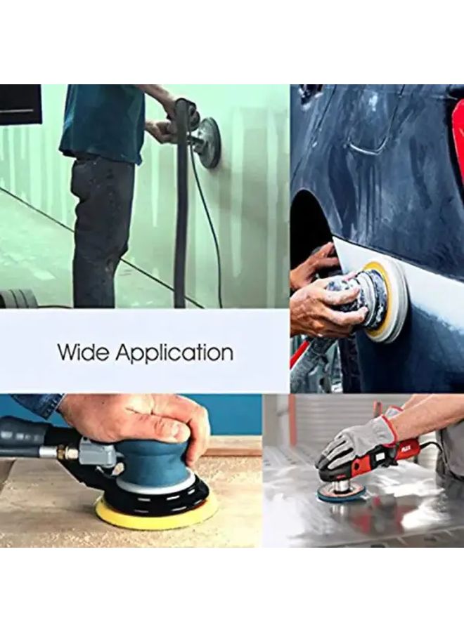 75 قطعة أقراص سنفرة 150 حبيبة 5 بوصة مع دعامات كاشطة ذات وصلة هوك وحلقة للسنفرة المدارية - Image 4