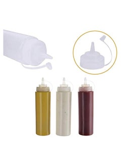 Generic Clear Squeeze Bottle Open-Tip Screw-On Spout, Durable Plastic12 OuncebPack of 3  - Image 3