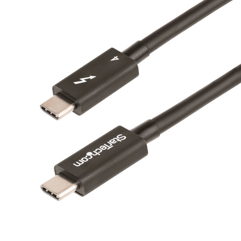 Startech.com StarTechcom 16ft 50cm Thunderbolt 4 Cable 40Gbps 100W PD 4K8K Video Thunderbolt Cable Compatible wUSB 4Thunderbolt 3USB 32USB TypeCDisplayPort TBLT4MM50CM - Image 2