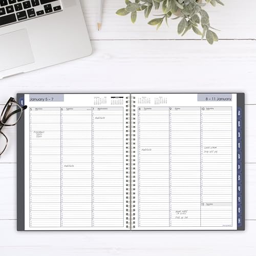 AT-A-GLANCE 2026 Appointment Book Planner, Weekly & Monthly, 8-1/2" x 11", Large, Quarter-Hourly, DayMinder, Gray (GC5200726) - Image 2
