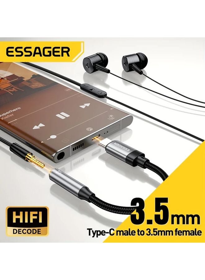 محول من Type C إلى 3.5 ملم كابل مساعد ذكر إلى أنثى لآيفون 15 14 13 سامسونج S23 S22 ماك بوك - Image 3