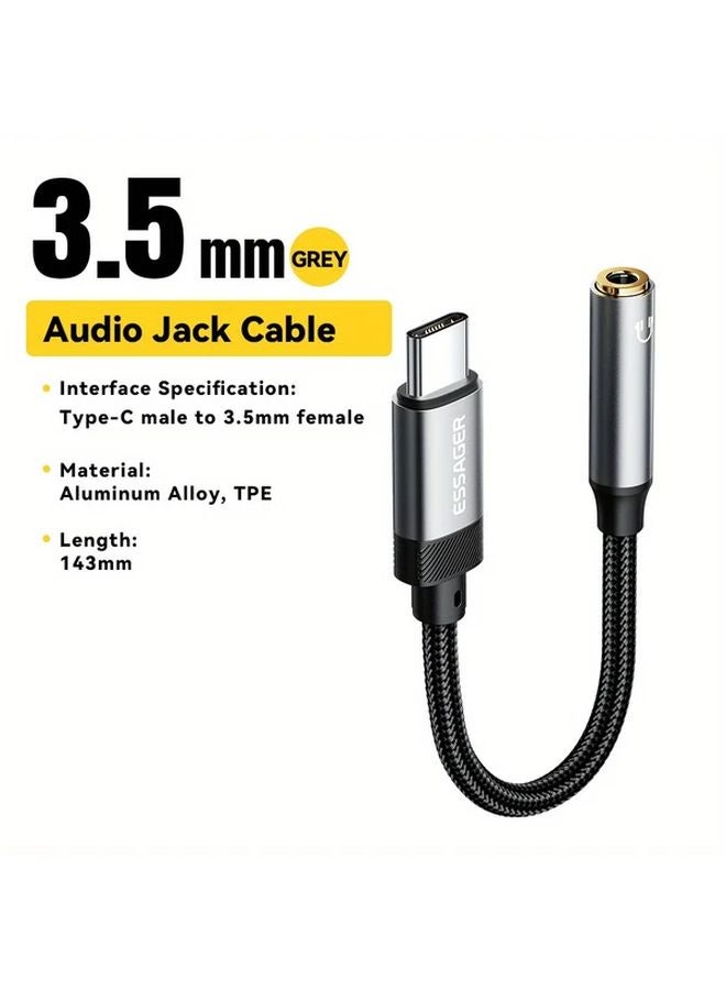 محول من Type C إلى 3.5 ملم كابل مساعد ذكر إلى أنثى لآيفون 15 14 13 سامسونج S23 S22 ماك بوك - Image 1