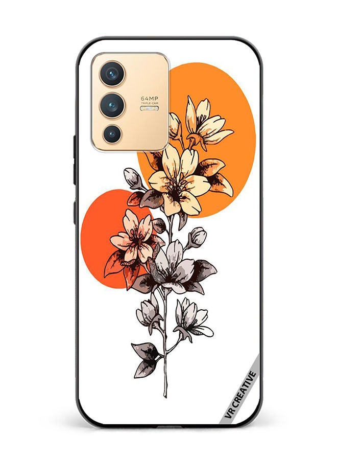 VR CREATIVE Protective Case Cover For Vivo V23 5G Flower Design Multicolour - Image 1