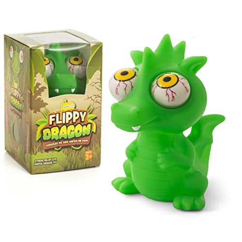 IPIDIPI TOYS Flippy Dragon Squishy Eye Popping - Halloween Squishy Toys for Trick or Treat - Fun Fidget Toy, Birthday Party Favors, Halloween Goodie Bag Stuffers for Boys and Girls - Image 1