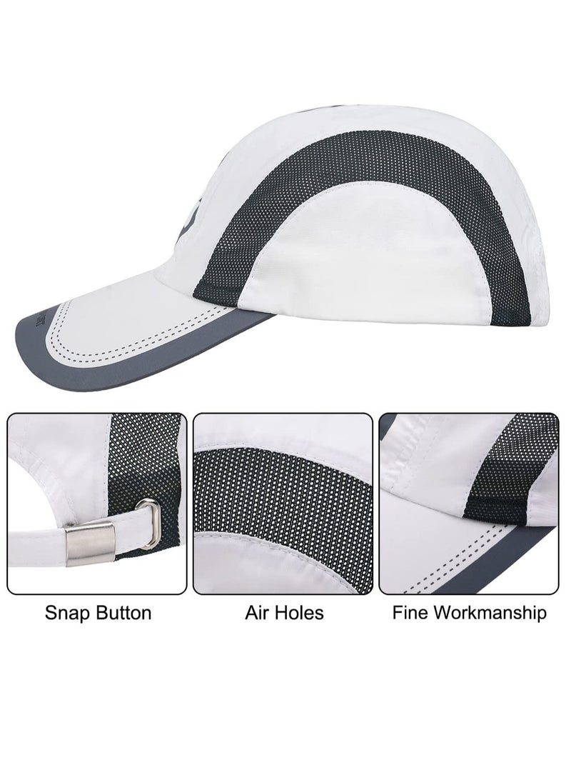 Excefore Quick Drying Baseball Cap, Sun Hats for Men & Women, Mesh Lightweight Protection UV for Outdoor Sports (White) - Image 5