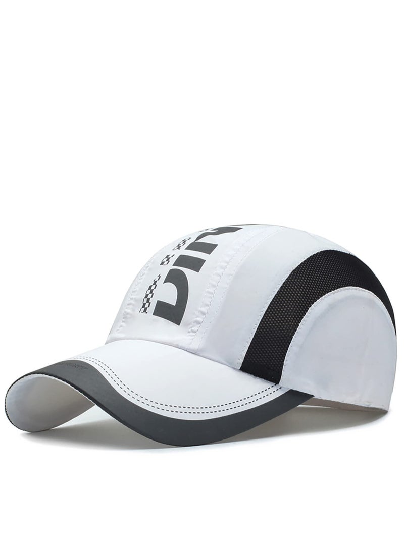 Excefore Quick Drying Baseball Cap, Sun Hats for Men & Women, Mesh Lightweight Protection UV for Outdoor Sports (White) - Image 1