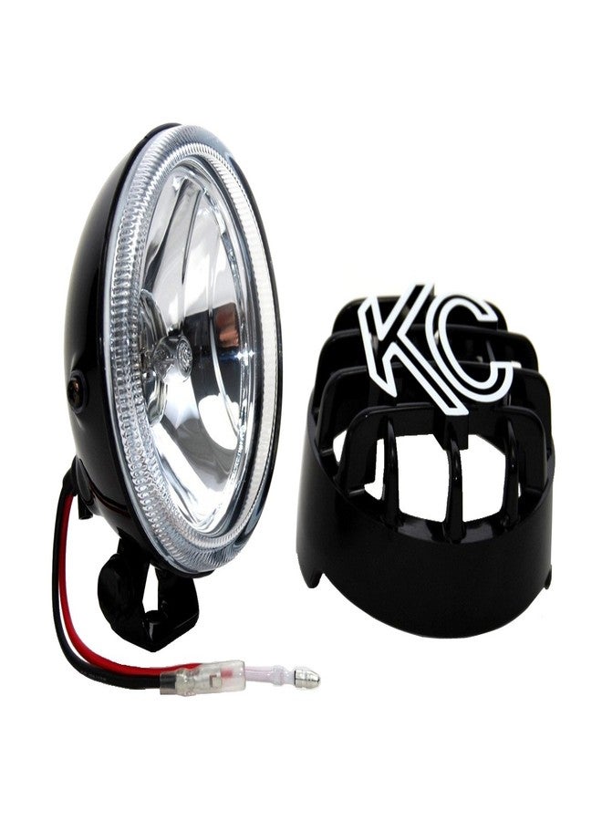 كيه سي مصباح قيادة فردي KC HiLiTES 1490 Rally 400 مقاس 4 بوصات بقوة 55 واط مع واقي من الحصى ABS، أسود - Image 1