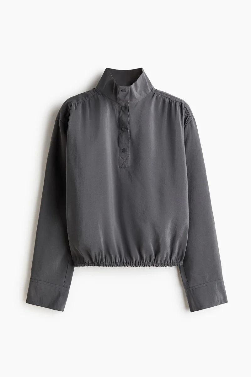 H&M Modal-blend bubble-hem blouse