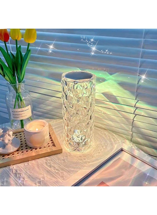 RollsTimi  Crystal Diamond Table Lamp 16 Colors Charging Touch Lamp Bedside Night Light With Remote Control Acrylic Rose Rays Led Ambient Mood Lamp - Image 3