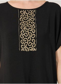 Styli Sequins Embellished Round Neck A-Line Jalabyia  - Image 4