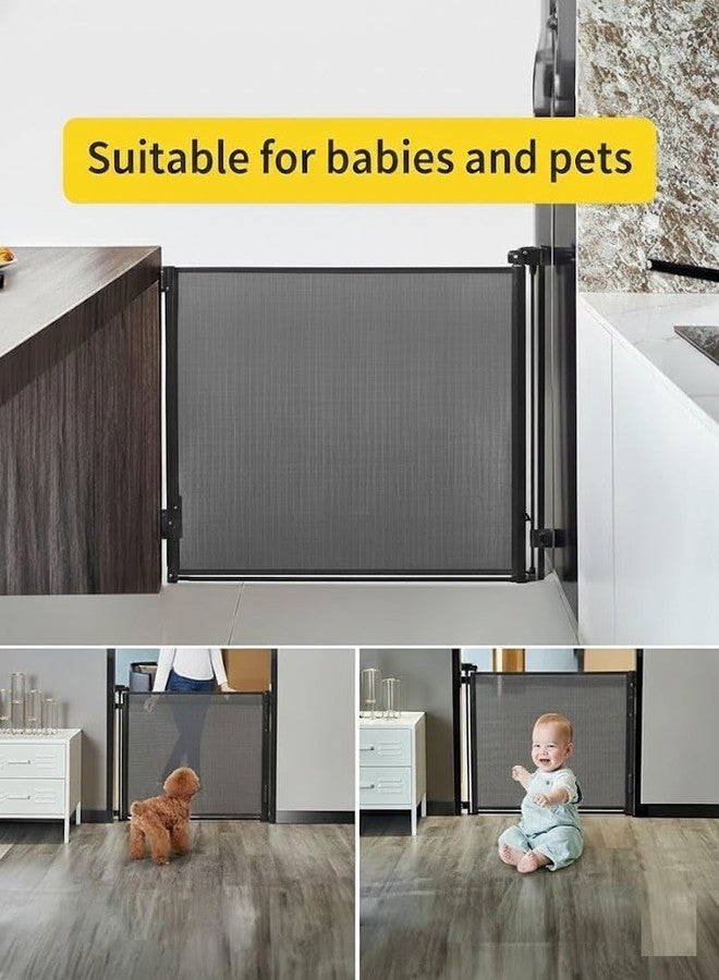 SHREVI Retractable Mesh Dog Gate | Adjustable Roller Pet Safety Fence for Doorways, Hallways & Stairs | Wide Indoor Retractable Pet Gate for Puppies, Dogs & Toddlers - Image 2
