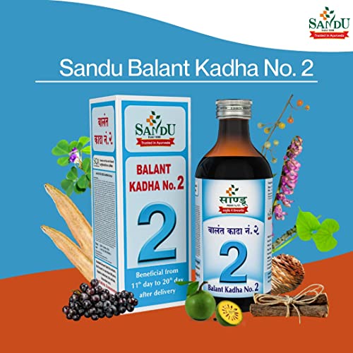 Sandu Pharmaceuticals Ltd Sandu Balant Kadha No. 2 | Ayurvedic Post Pregnancy Tonic For Normalizing & Strengthening Of Uterus | 200 Ml,Drop. - Image 2
