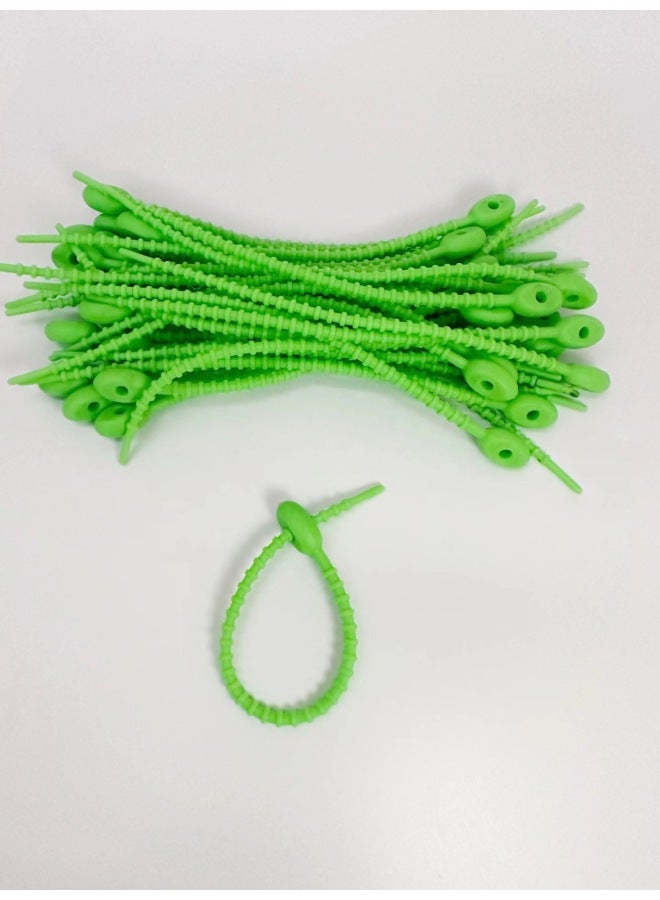 Loquat 220mm Tadpole Self-locking Data Cable Tie Storage Belt DIY Keychain Jewelry Blind Box Fashion Play Pendant Manufacturer-Color:Green (12cm) - Image 1