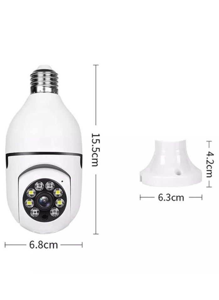 360° Camera Light Bulb Wi-Fi IR Night Smart Home Wireless Security 5g Wifi Bulb Night Vision Camera Surveillance with Human Tracking Video Security Mode