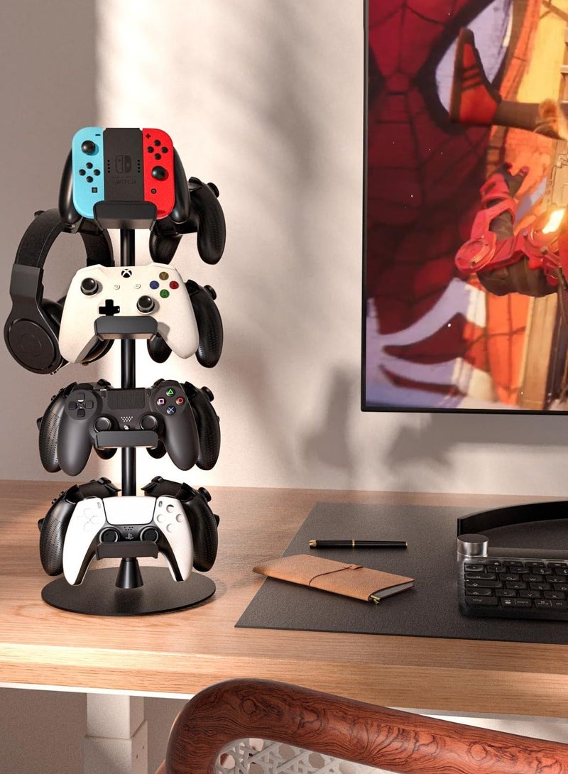 12-in-1 Universal Controller Stand, 360° Rotating Headphone & Gamepad Holder for PS5, Xbox, Switch Pro, Organizes up to 12 Controllers & Accessories, Elite Gaming Gift for Gamers - Image 5