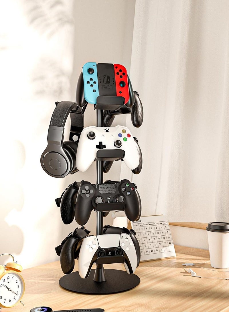 12-in-1 Universal Controller Stand, 360° Rotating Headphone & Gamepad Holder for PS5, Xbox, Switch Pro, Organizes up to 12 Controllers & Accessories, Elite Gaming Gift for Gamers - Image 4