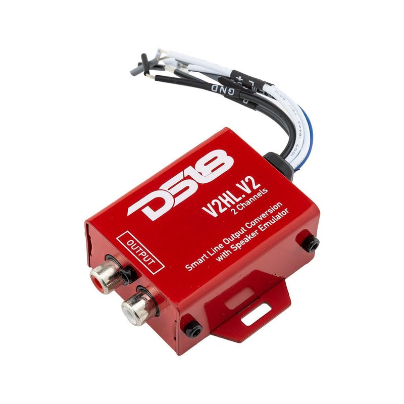 DS18 V2HL.V2 Hi/Lo Converter 2-Channel with Speaker Emulator - High-Level Speaker Signal to Low-Level - Smart line Output 2CH High-Level Input and 2CH RCA Output - Image 5